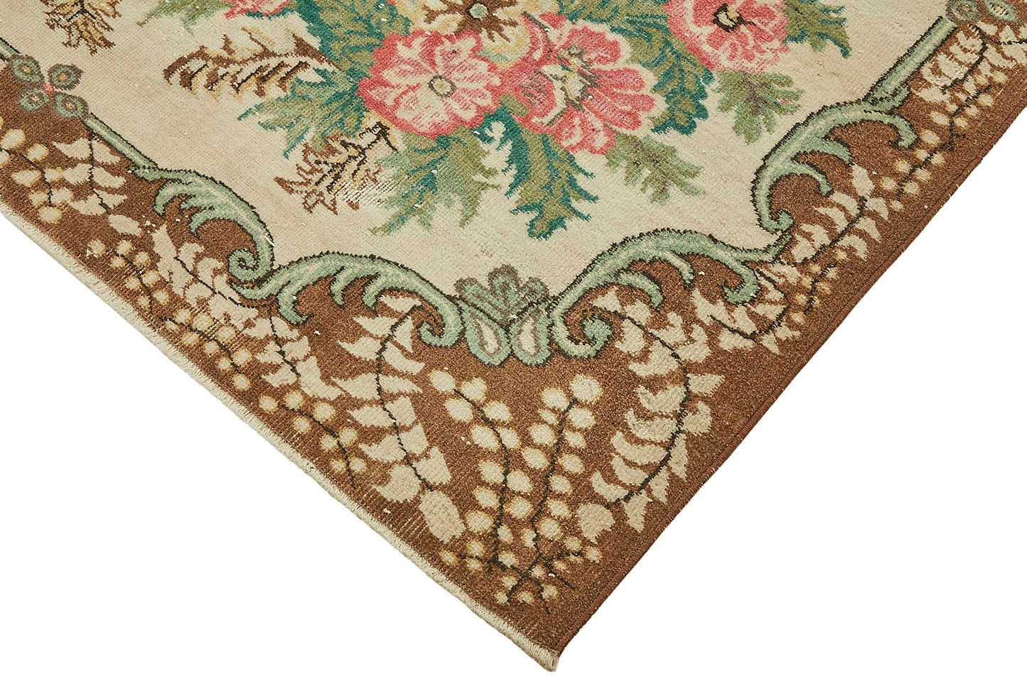 7x10 Hand-Knotted Turkish Vintage Rug - 49648
