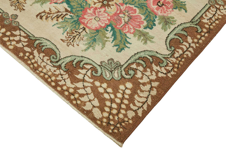 7x10 Hand-Knotted Turkish Vintage Rug - 49648