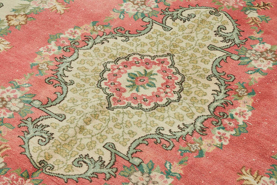 7x10 Hand-Knotted Turkish Vintage Rug - 49648