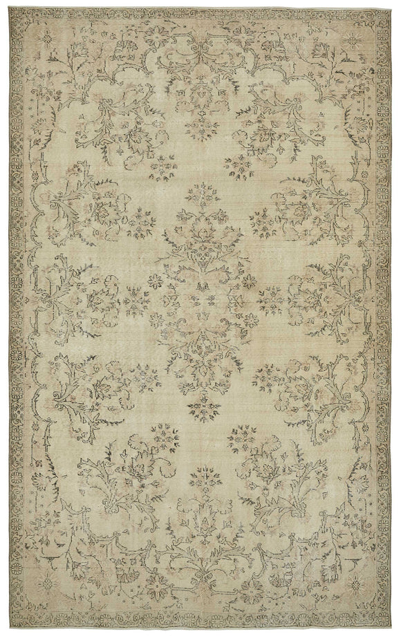7x11 Hand-Knotted Turkish Vintage Rug - 49650