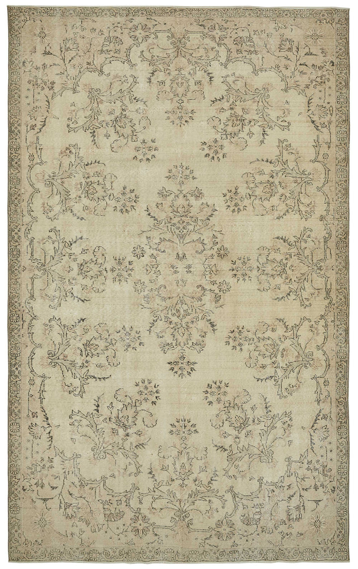 7x11 Hand-Knotted Turkish Vintage Rug - 49650