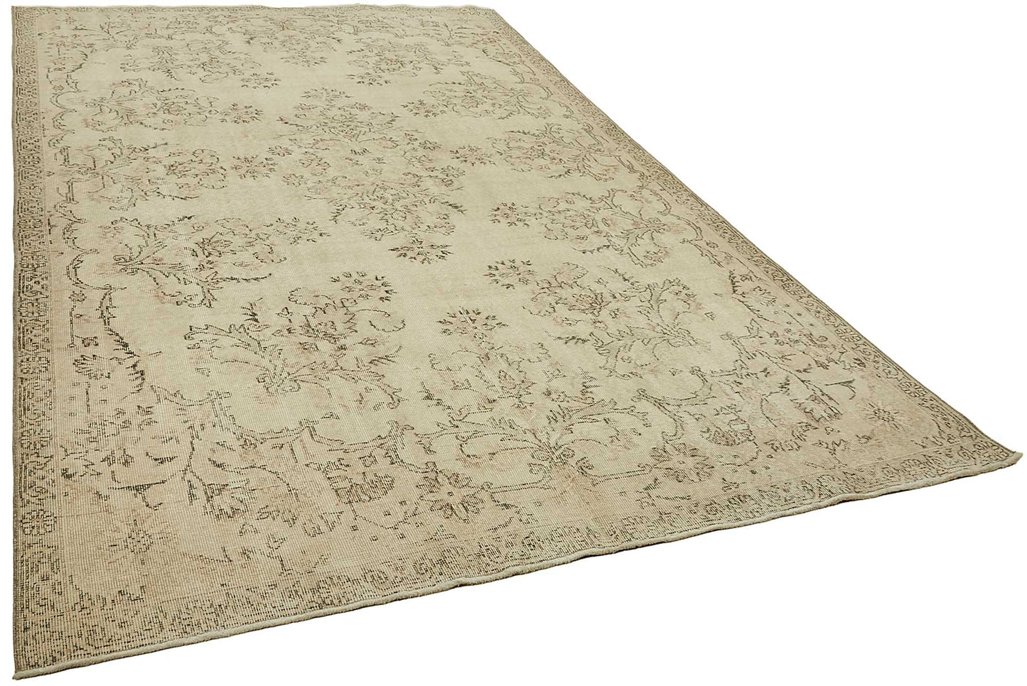 7x11 Hand-Knotted Turkish Vintage Rug - 49650