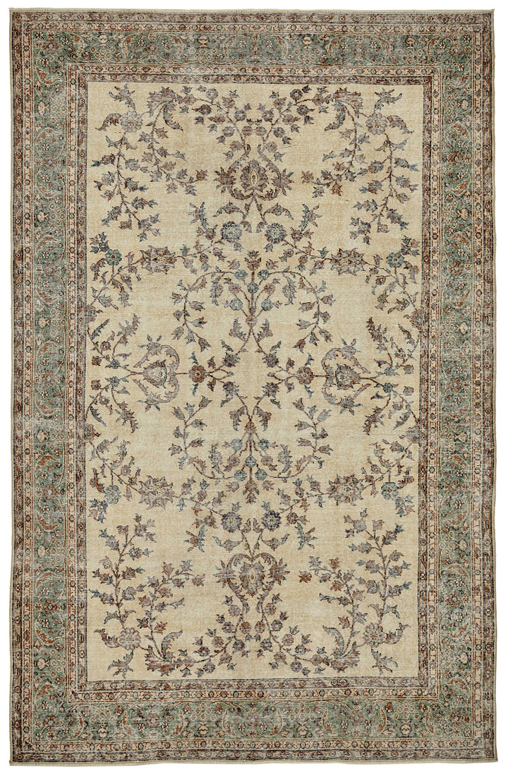 7x11 Hand-Knotted Turkish Vintage Rug - 49653