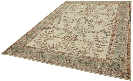 7x11 Hand-Knotted Turkish Vintage Rug - 49653
