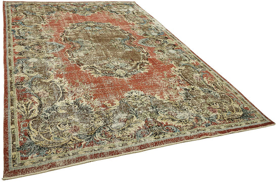 7x11 Hand-Knotted Turkish Vintage Rug - 49654
