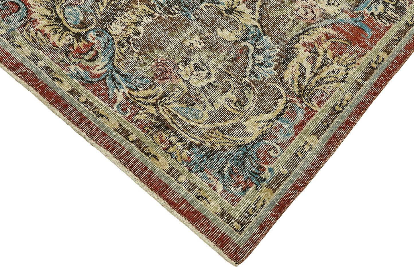 7x11 Hand-Knotted Turkish Vintage Rug - 49654