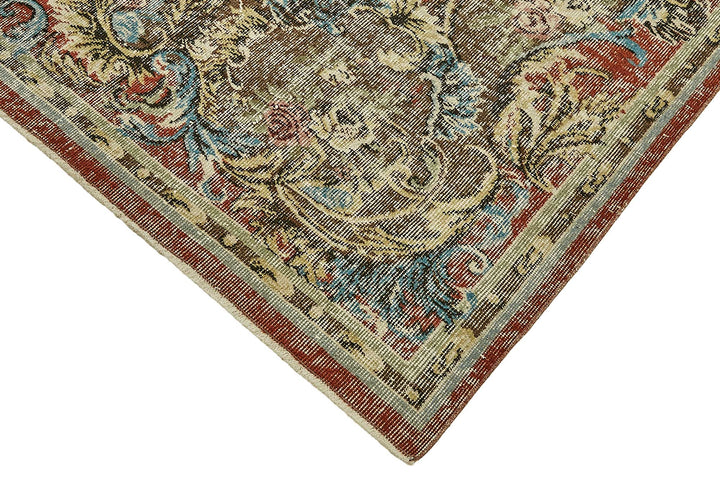 7x11 Hand-Knotted Turkish Vintage Rug - 49654