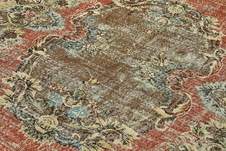 7x11 Hand-Knotted Turkish Vintage Rug - 49654