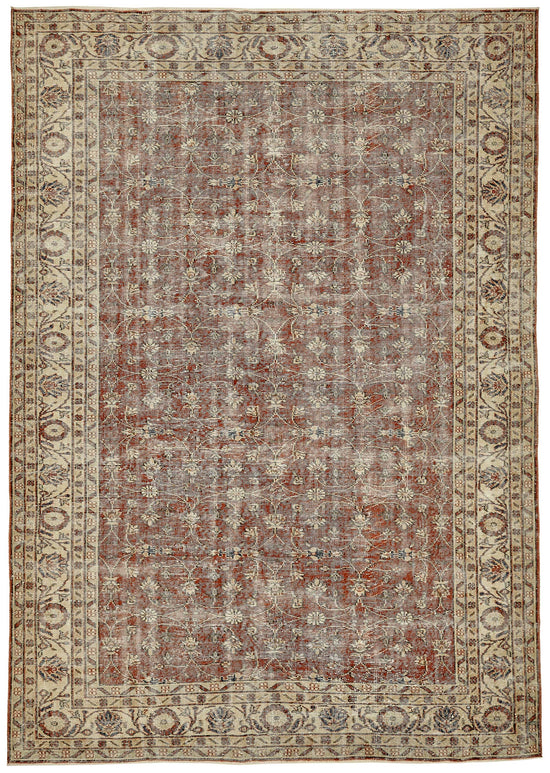 7x10 Hand-Knotted Turkish Vintage Rug - 49658