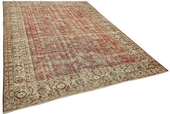 7x10 Hand-Knotted Turkish Vintage Rug - 49658