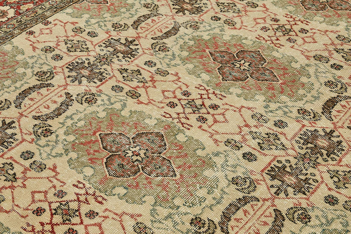 7x10 Hand-Knotted Turkish Vintage Rug - 49659