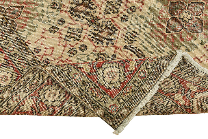 7x10 Hand-Knotted Turkish Vintage Rug - 49659