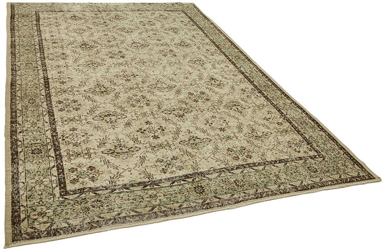 7x10 Hand-Knotted Turkish Vintage Rug - 49660