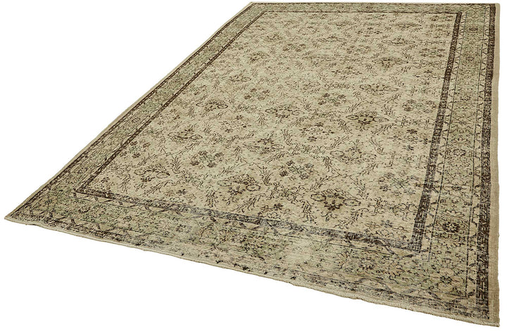 7x10 Hand-Knotted Turkish Vintage Rug - 49660