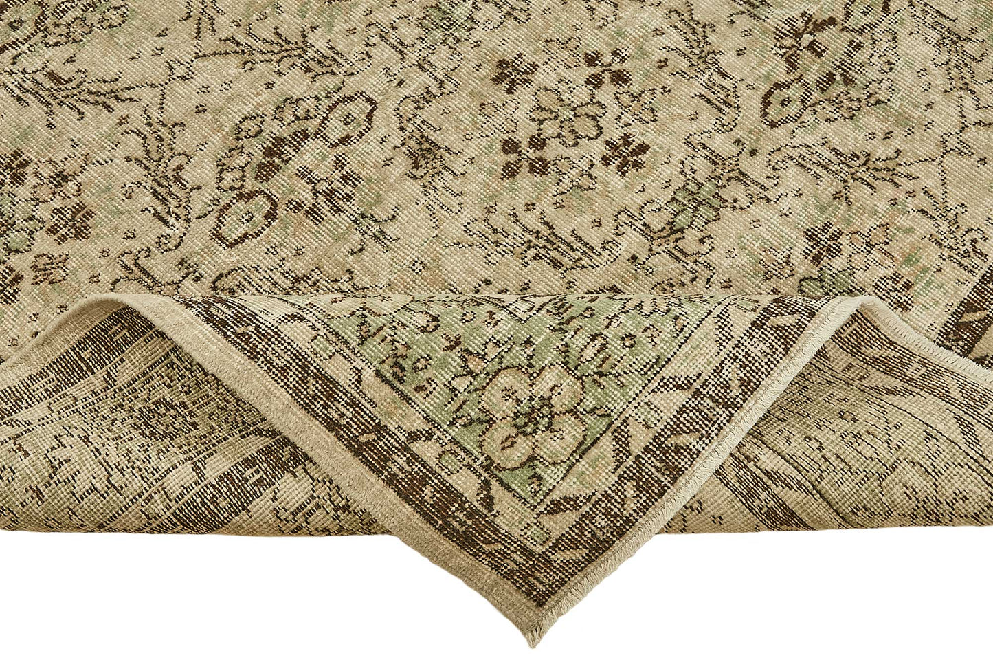 7x10 Hand-Knotted Turkish Vintage Rug - 49660