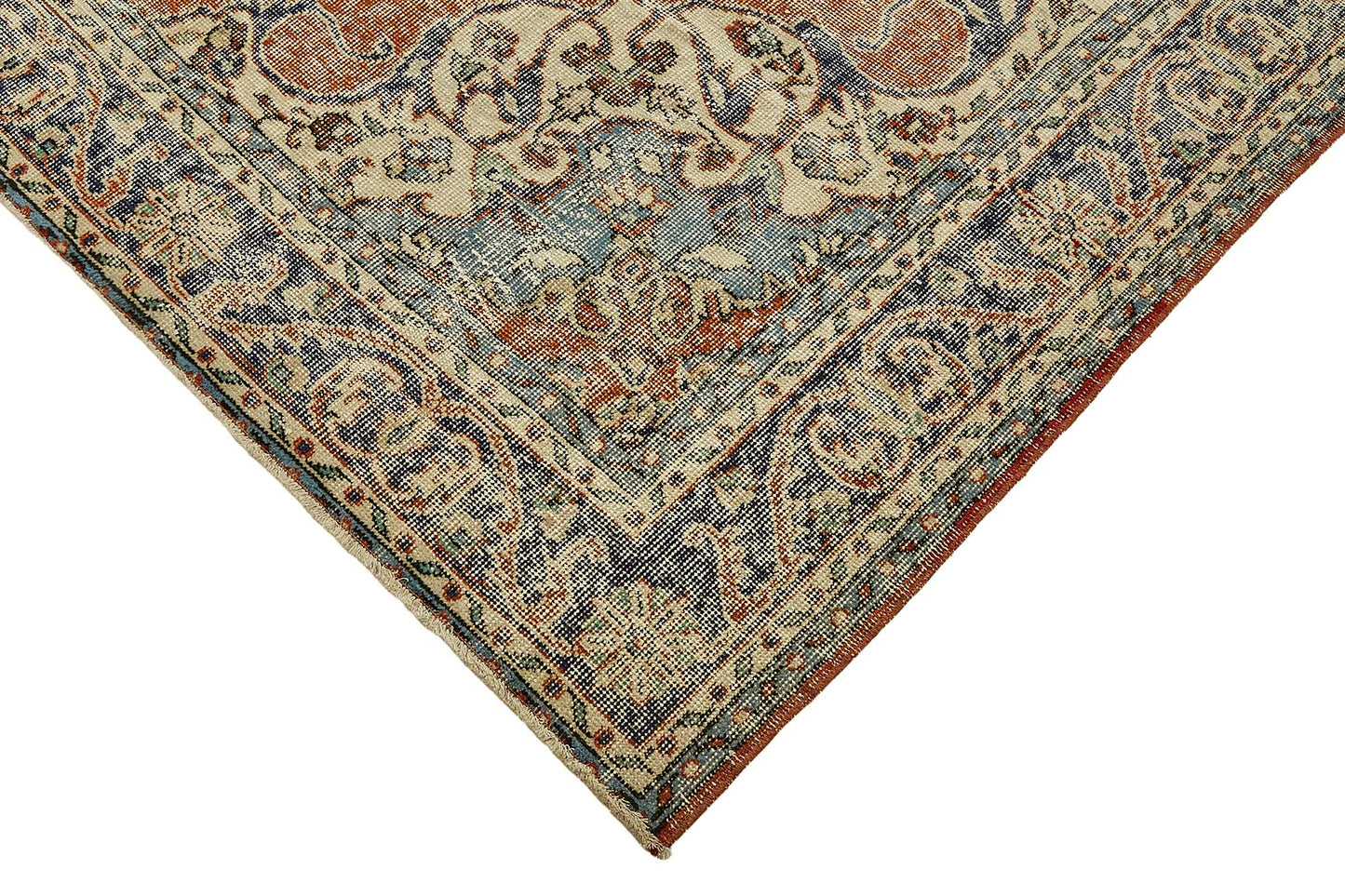 7x10 Hand-Knotted Turkish Vintage Rug - 49661