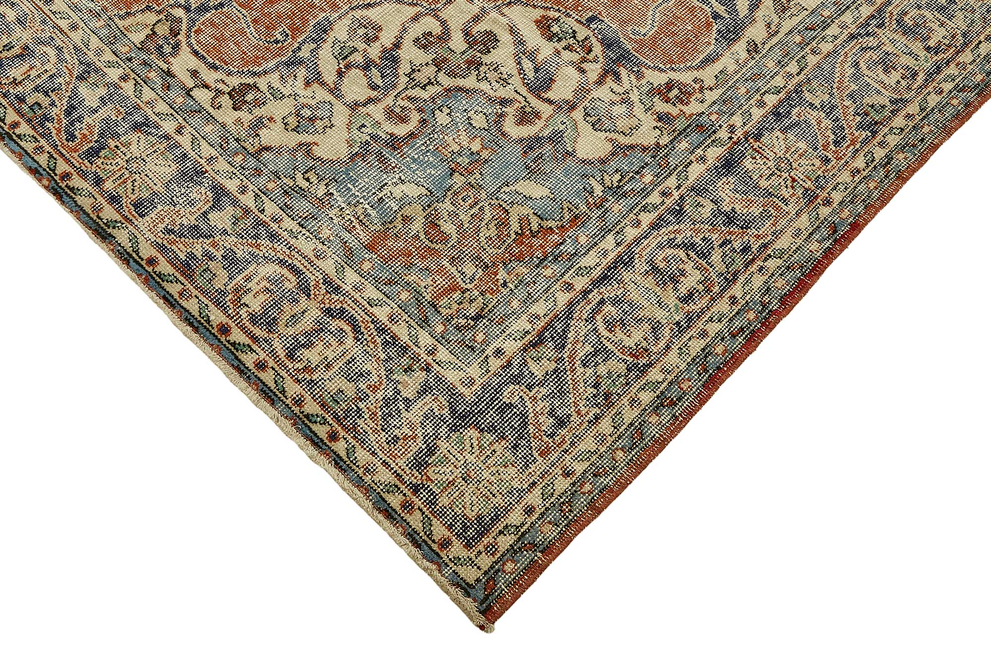7x10 Hand-Knotted Turkish Vintage Rug - 49661