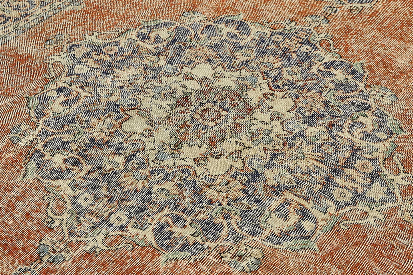 7x10 Hand-Knotted Turkish Vintage Rug - 49661