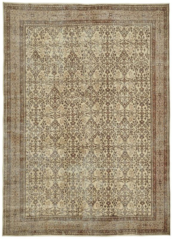 7x10 Hand-Knotted Turkish Vintage Rug - 49662