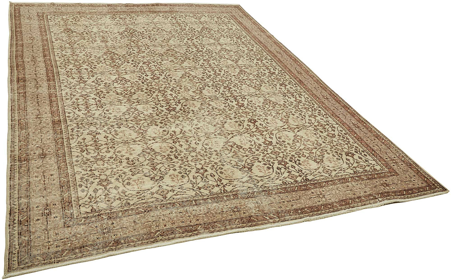 7x10 Hand-Knotted Turkish Vintage Rug - 49662