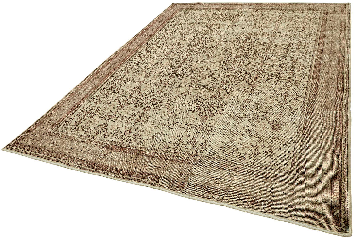 7x10 Hand-Knotted Turkish Vintage Rug - 49662