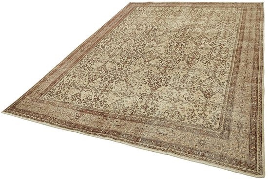7x10 Hand-Knotted Turkish Vintage Rug - 49662