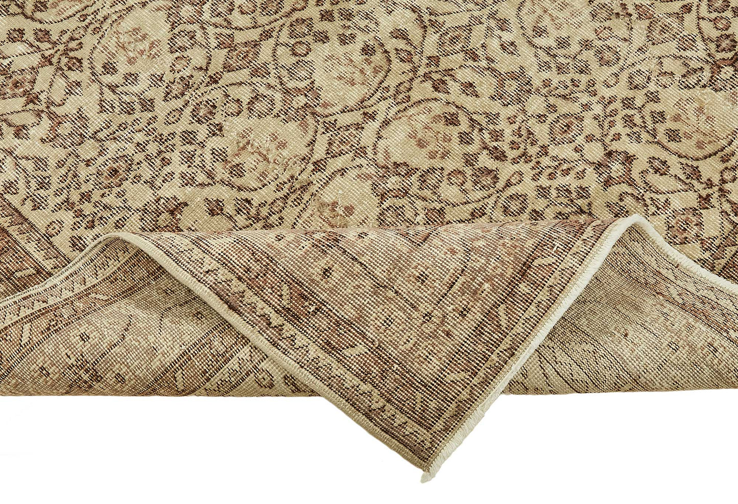 7x10 Hand-Knotted Turkish Vintage Rug - 49662