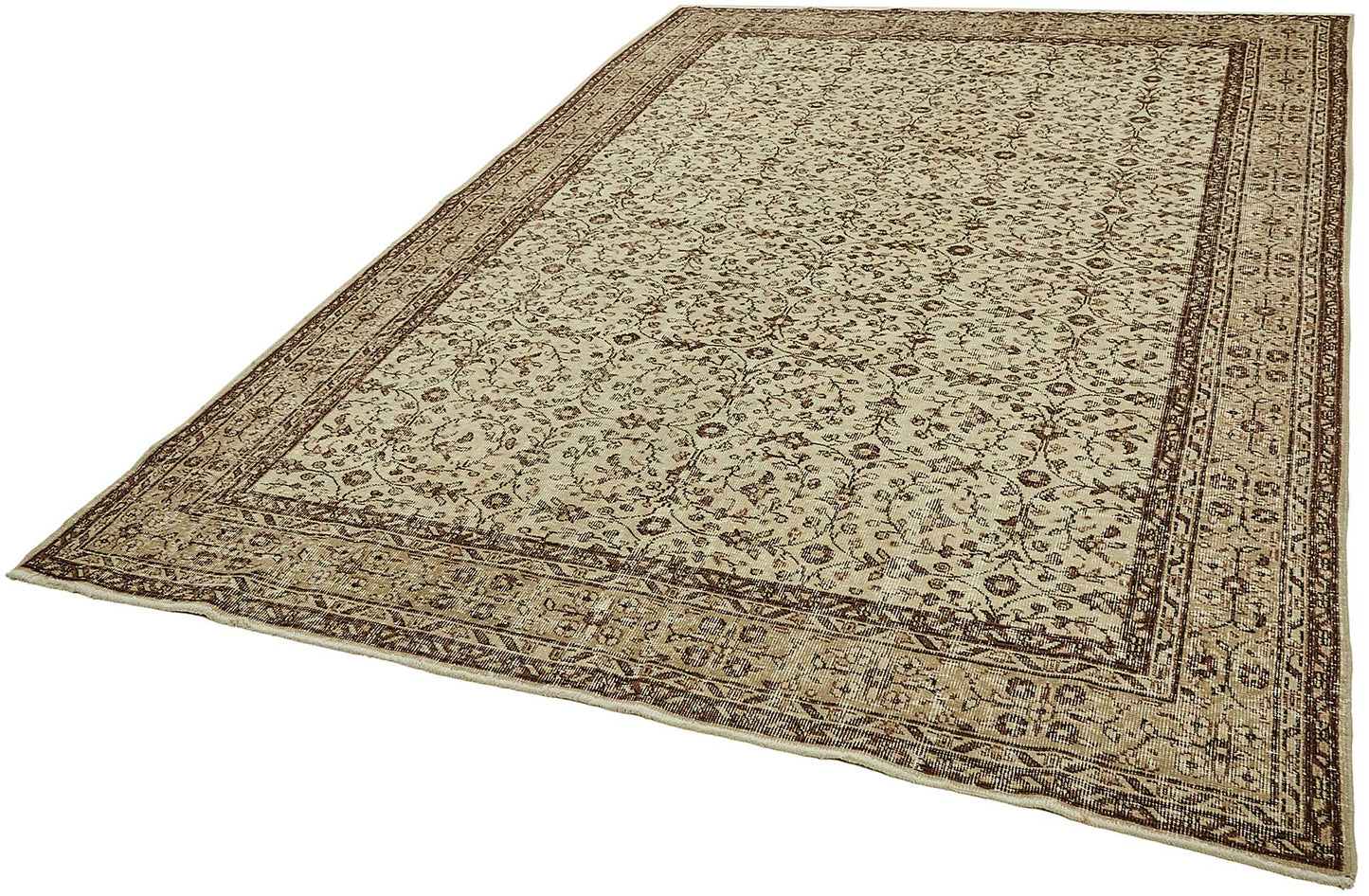 7x10 Hand-Knotted Turkish Vintage Rug - 49663