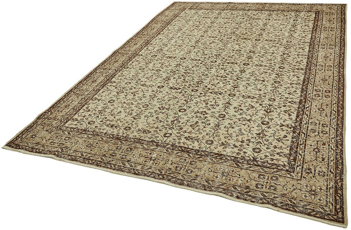 7x10 Hand-Knotted Turkish Vintage Rug - 49663