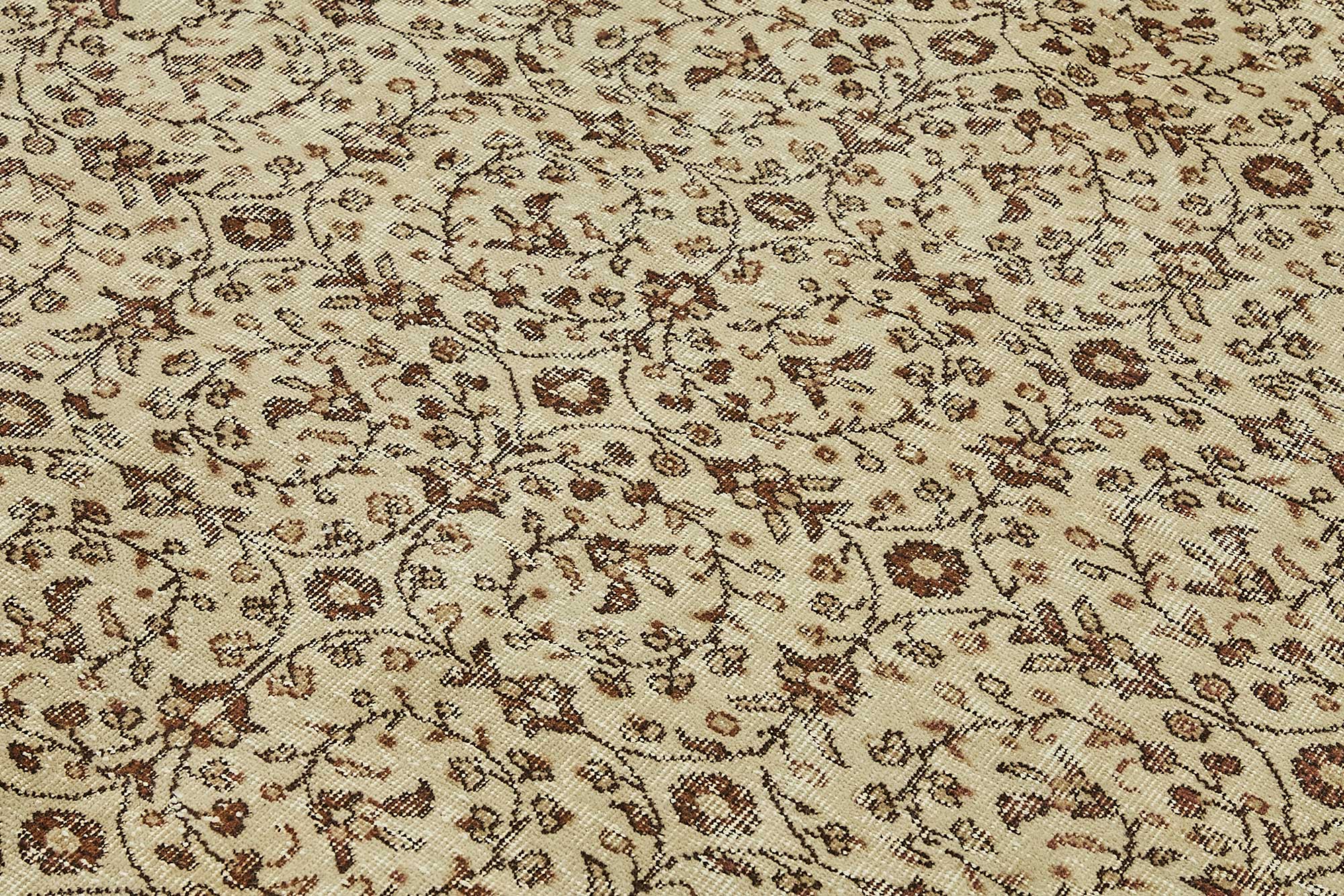 7x10 Hand-Knotted Turkish Vintage Rug - 49663