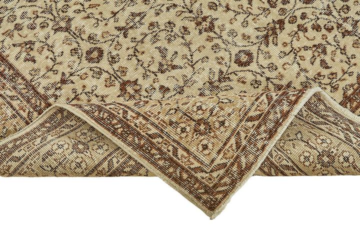 7x10 Hand-Knotted Turkish Vintage Rug - 49663