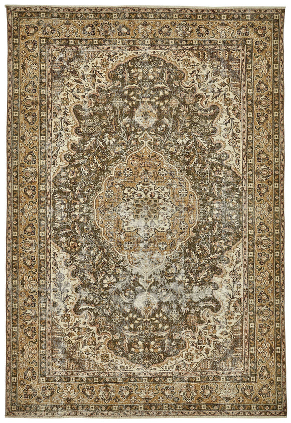 7x10 Hand-Knotted Turkish Vintage Rug - 49664
