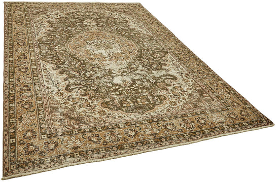 7x10 Hand-Knotted Turkish Vintage Rug - 49664
