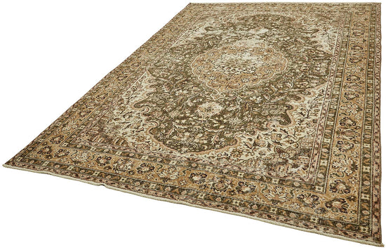 7x10 Hand-Knotted Turkish Vintage Rug - 49664