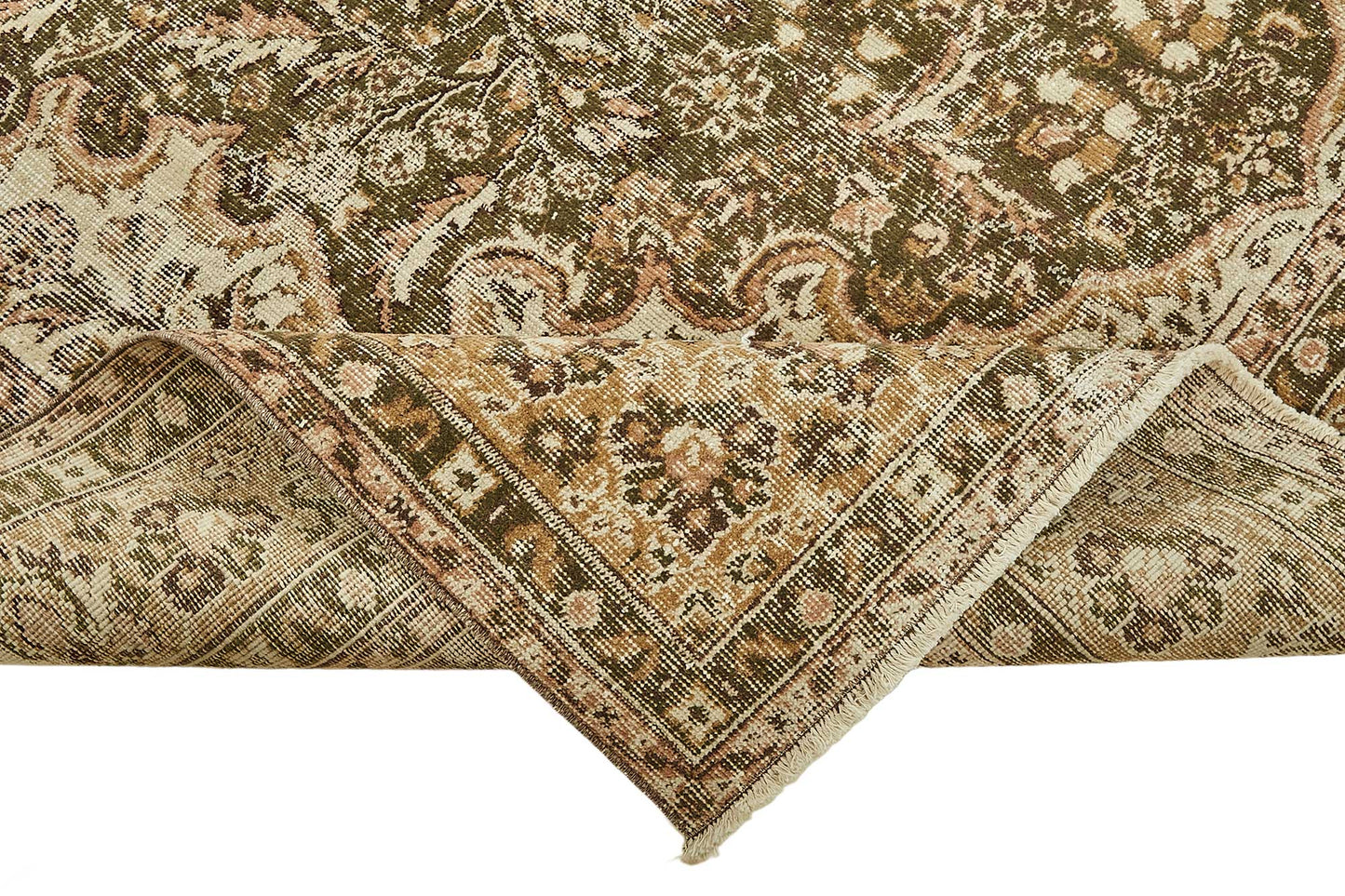 7x10 Hand-Knotted Turkish Vintage Rug - 49664