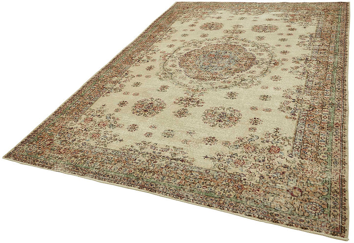 7x11 Hand-Knotted Turkish Vintage Rug - 49665