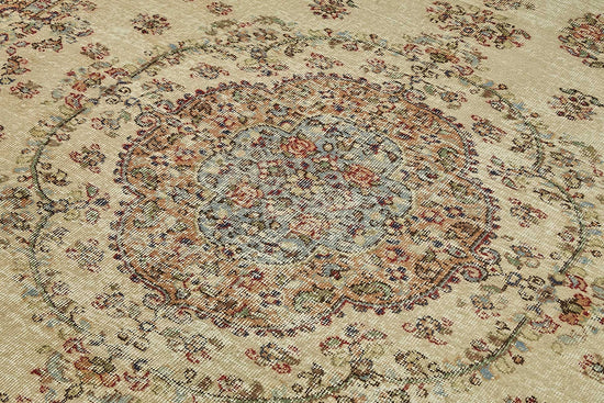7x11 Hand-Knotted Turkish Vintage Rug - 49665