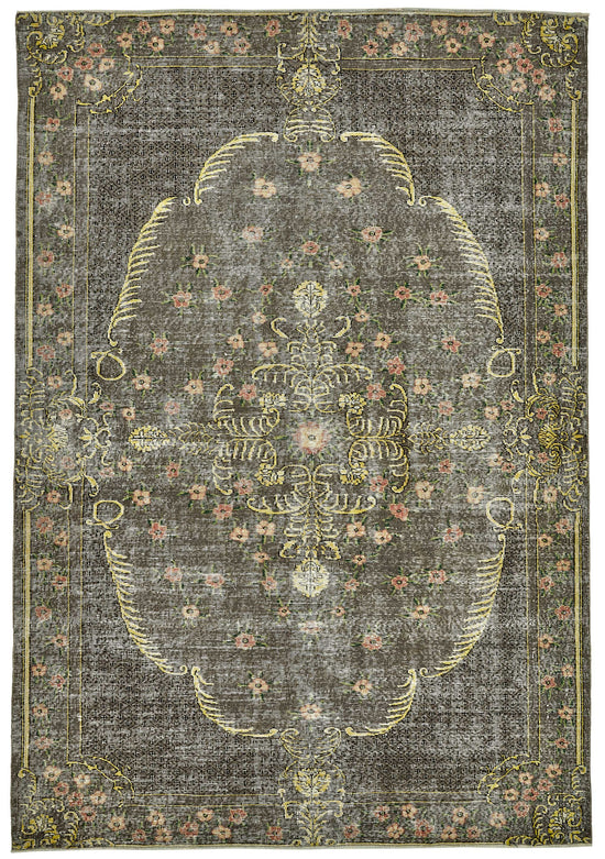 7x10 Hand-Knotted Turkish Vintage Rug - 49666