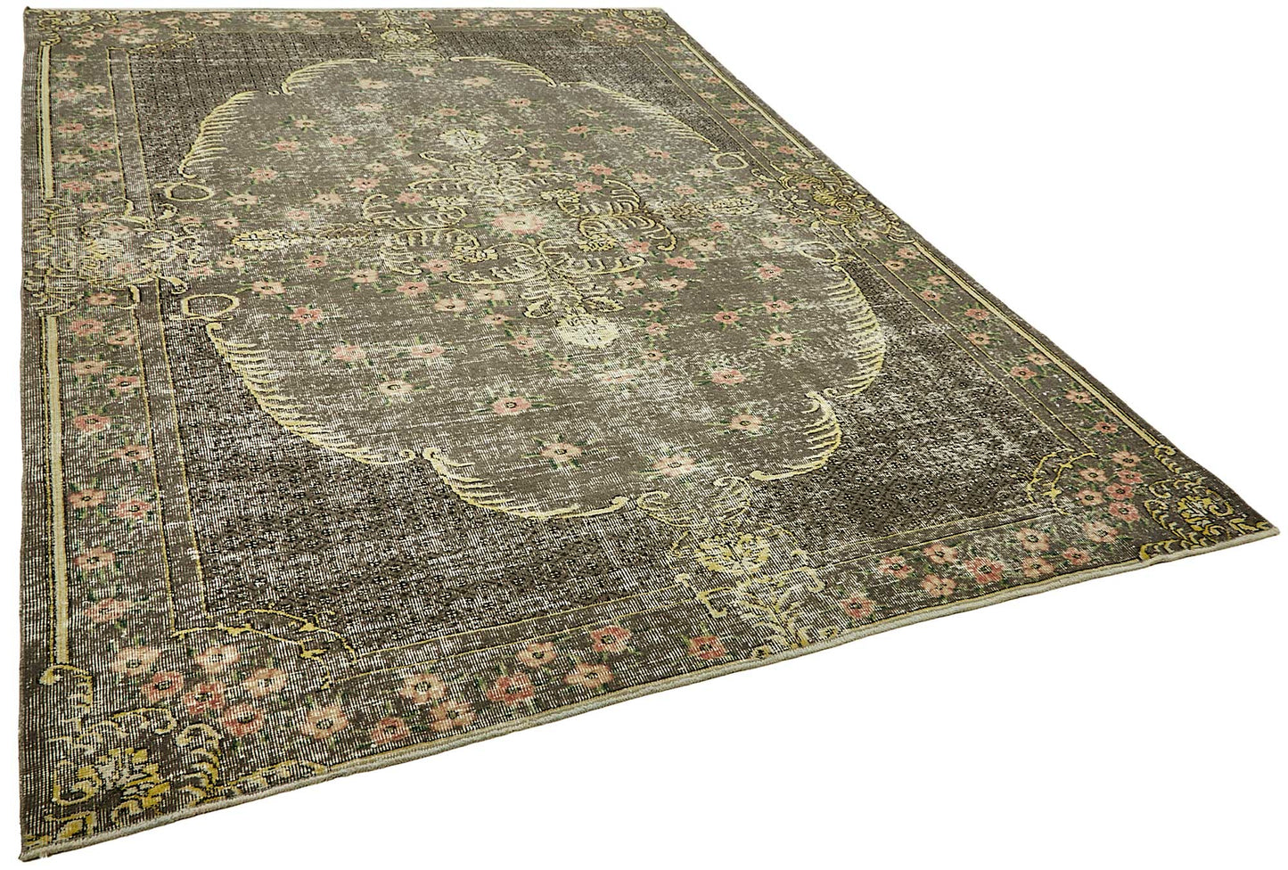7x10 Hand-Knotted Turkish Vintage Rug - 49666