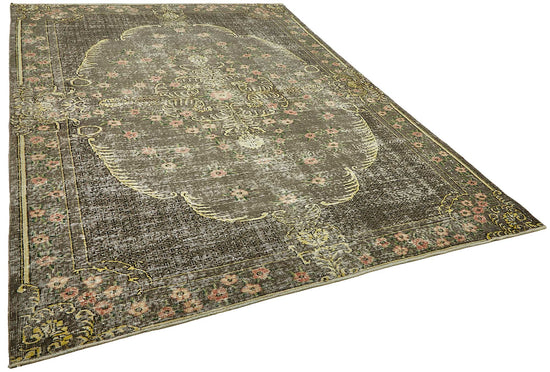 7x10 Hand-Knotted Turkish Vintage Rug - 49666