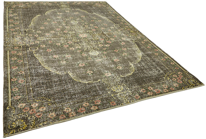 7x10 Hand-Knotted Turkish Vintage Rug - 49666
