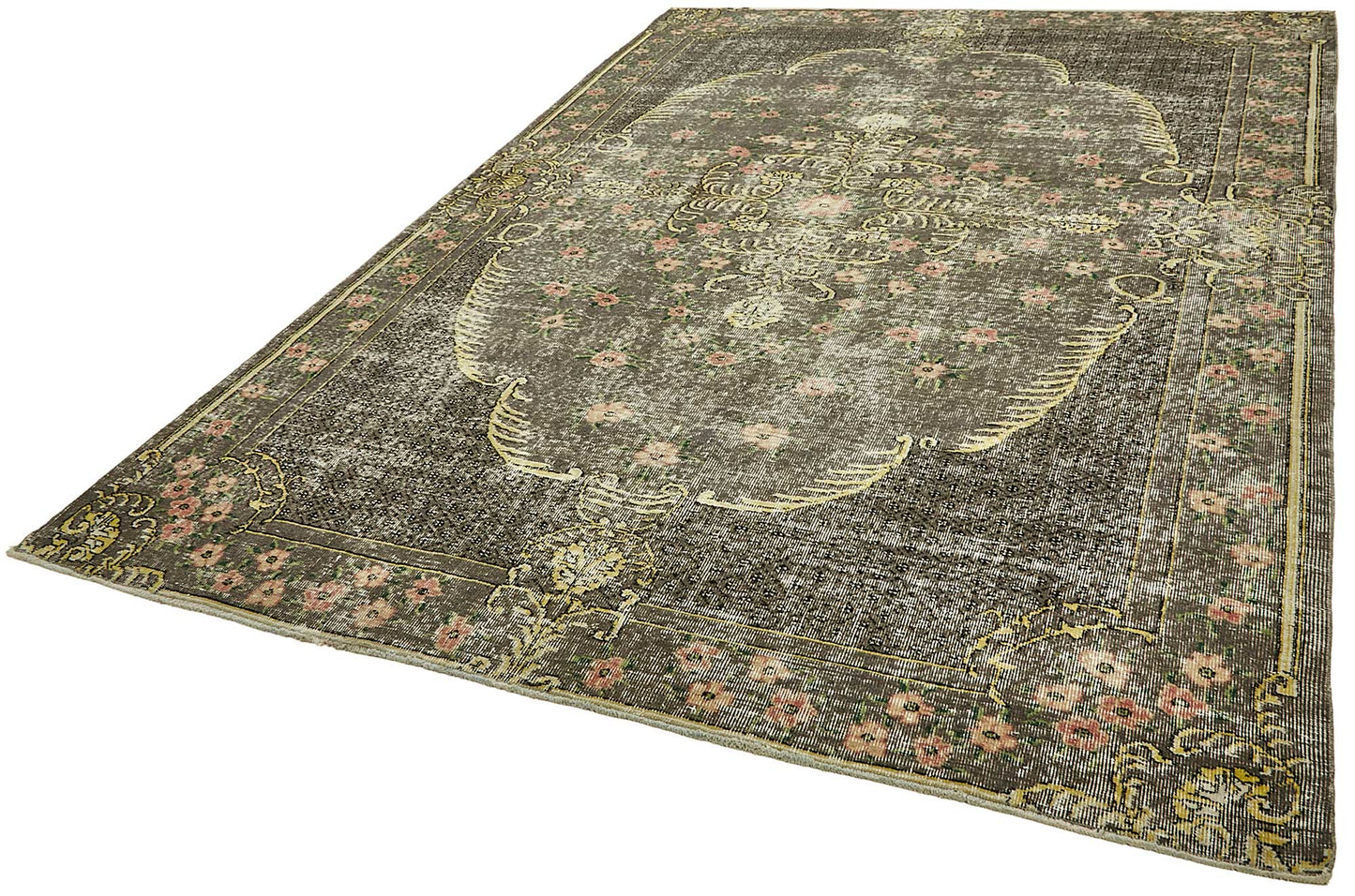 7x10 Hand-Knotted Turkish Vintage Rug - 49666