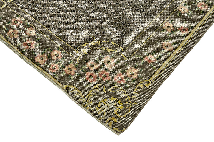 7x10 Hand-Knotted Turkish Vintage Rug - 49666