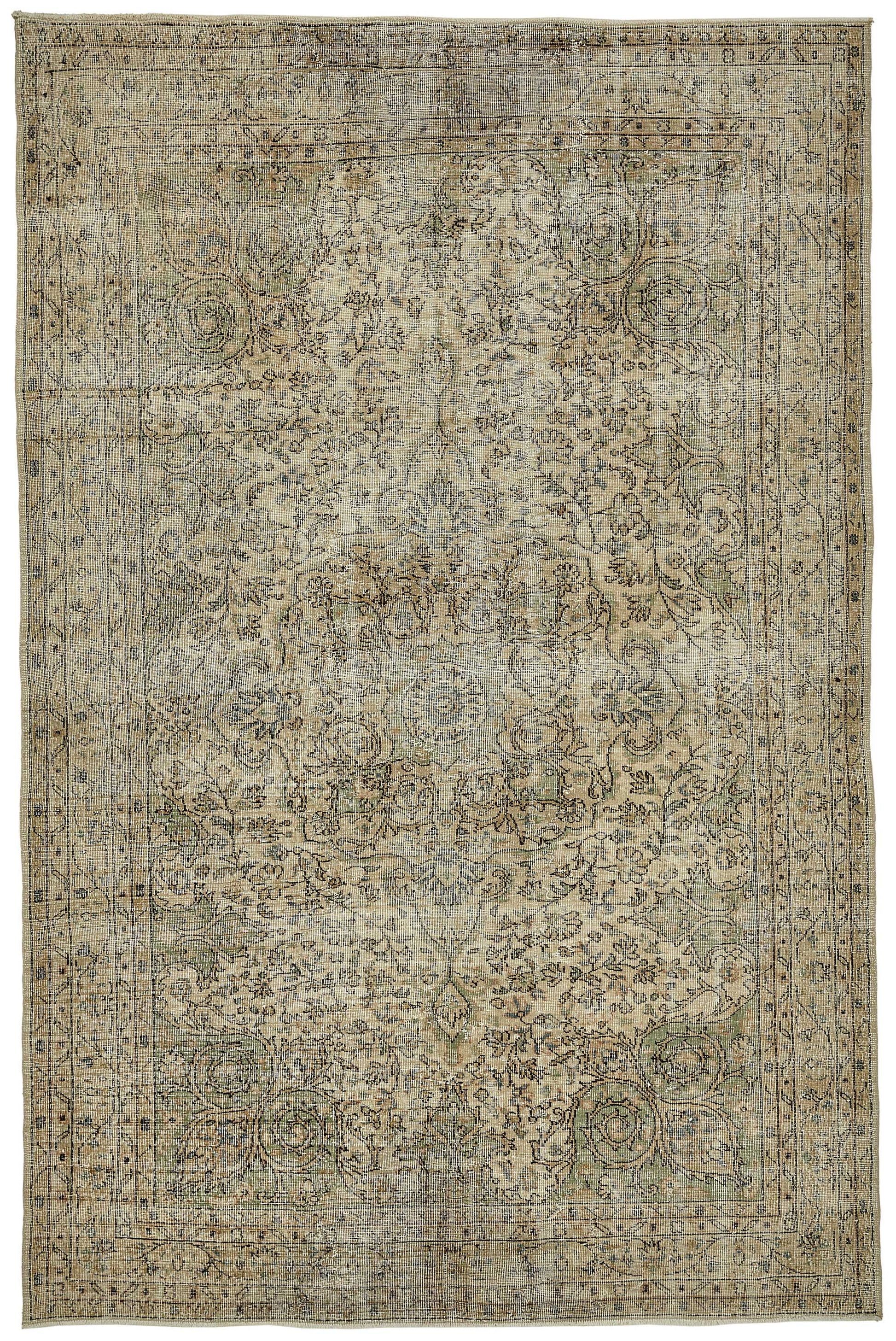 7x11 Hand-Knotted Turkish Vintage Rug - 49668