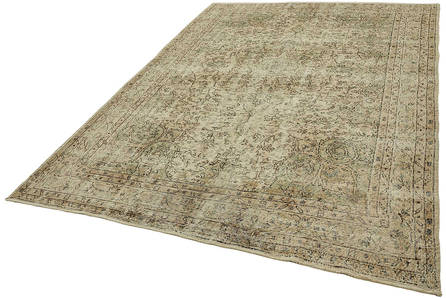 7x11 Hand-Knotted Turkish Vintage Rug - 49668
