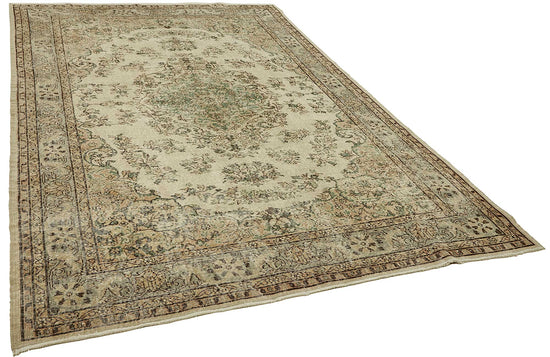 7x10 Hand-Knotted Turkish Vintage Rug - 49669