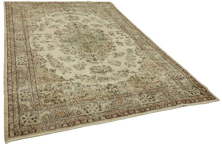 7x10 Hand-Knotted Turkish Vintage Rug - 49669