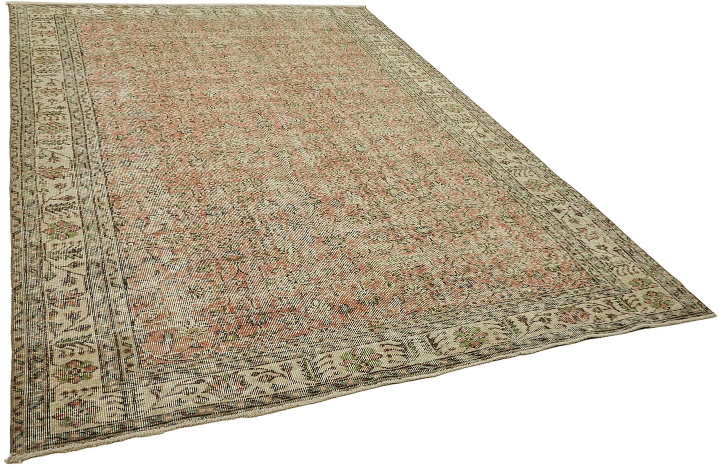 7x10 Hand-Knotted Turkish Vintage Rug - 49670