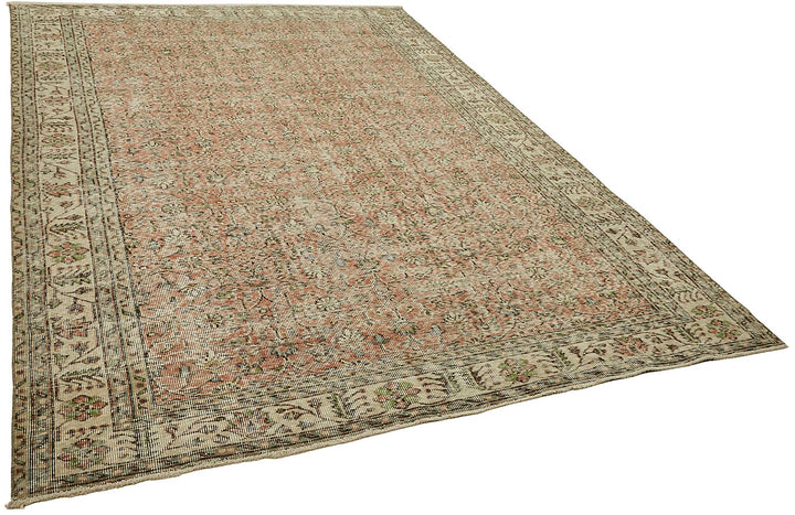 7x10 Hand-Knotted Turkish Vintage Rug - 49670
