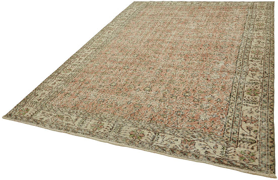 7x10 Hand-Knotted Turkish Vintage Rug - 49670